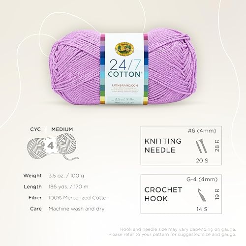 Miniatura 4 de (1 madeja) Hilo de algodón 247, orquídea