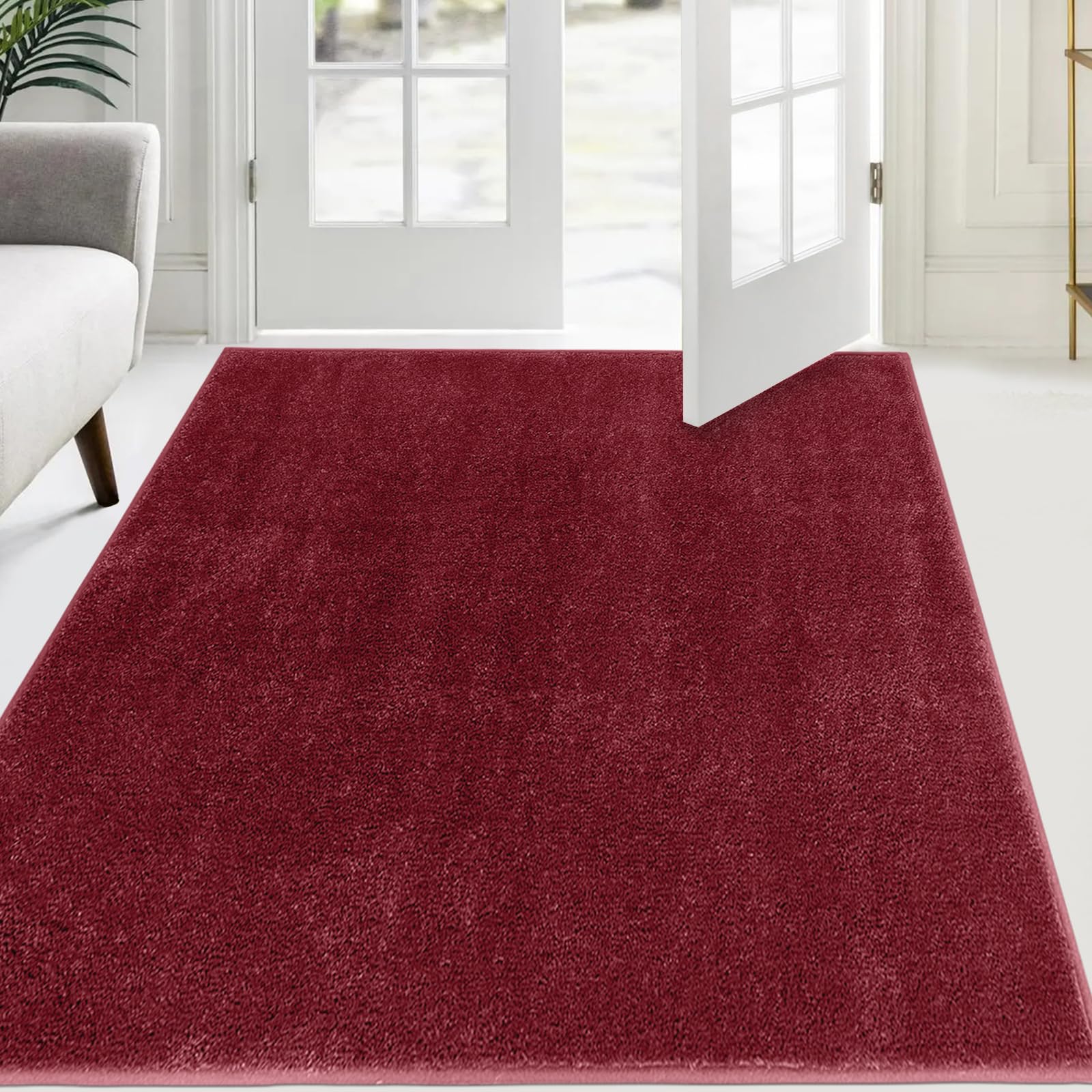 FCSDETAIL Zerbino per interni 137 x 210 cm, antiscivolo, per porta d'ingresso con assorbimento dell'acqua, lavabile, soggiorno, camera da letto