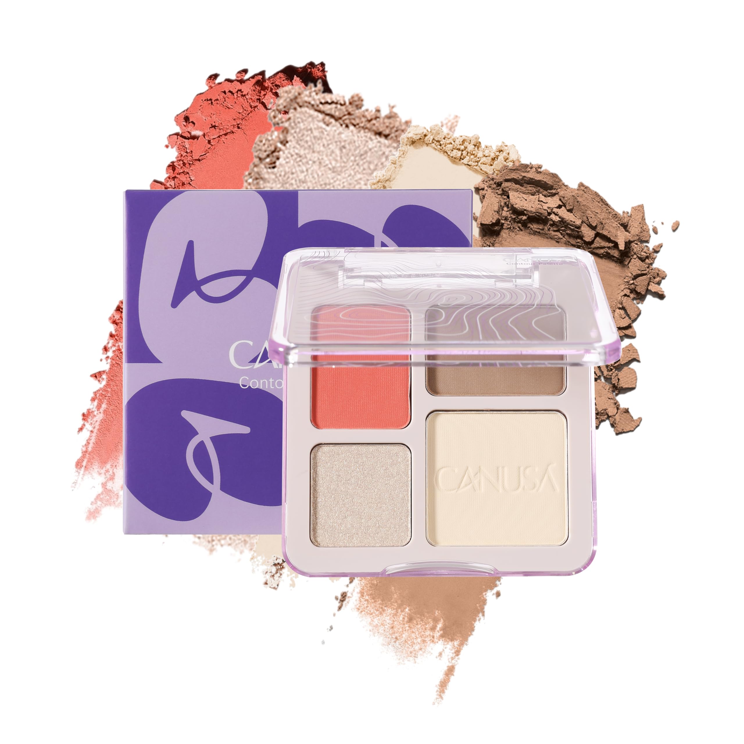 4-IN-1 Contour Palette the powder is delicate and naturally adheres to the skin, creating a three-dimensional andexquisite facial makeup. Bronzer Titanium