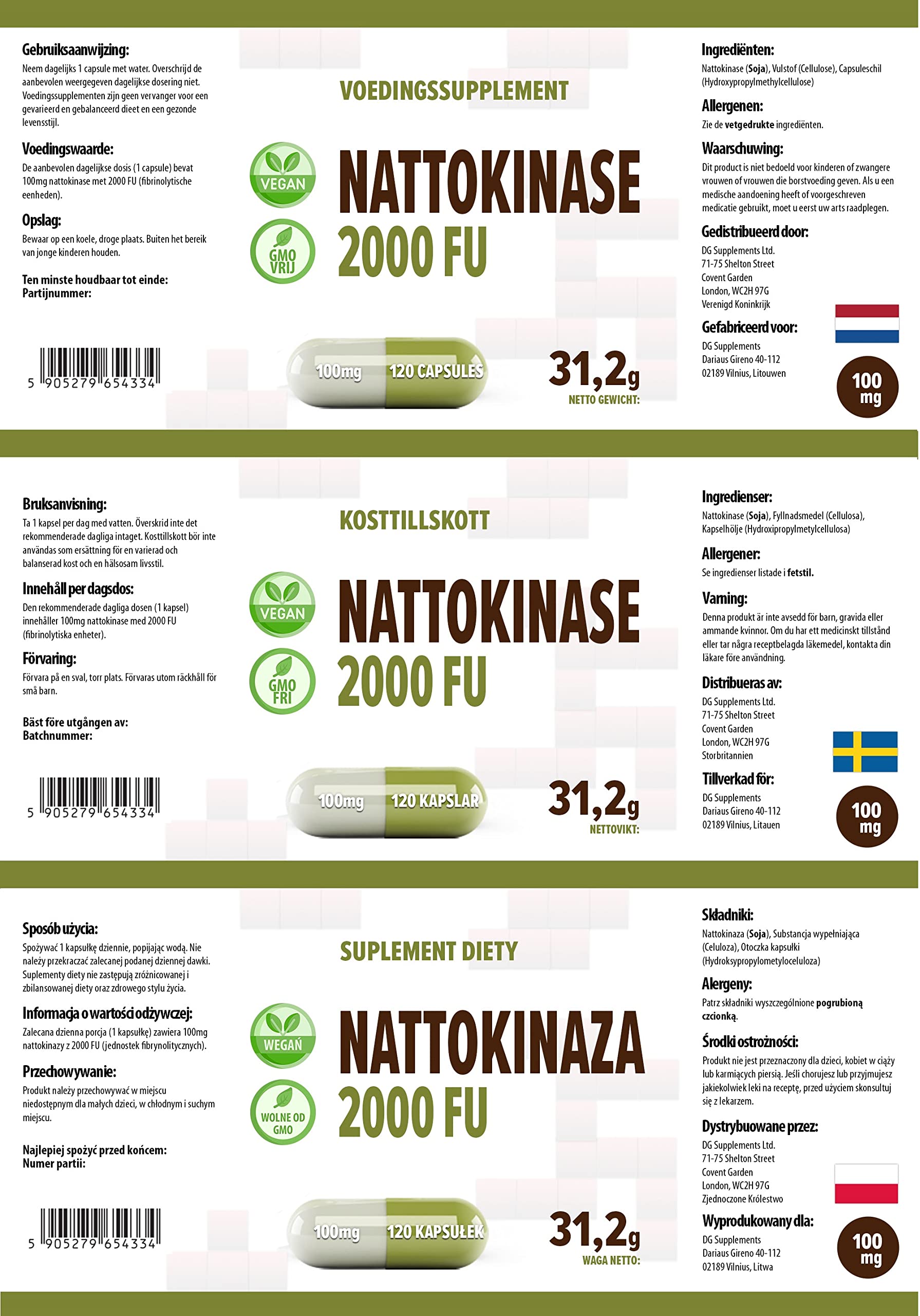Hepatica Nattokinase | 100 mg | 20.000 FU/g hochdosiert | Herz, Kreislauf & Durchblutung | 120 vegane Kapseln | Einzelwirkstoff | GMP & Laborgeprüft