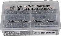 Vista 2 de Innovative Tools & Supplies Remaches autoperforantes de 0.118 in de tamaño surtido, kit de 400 piezas, 100 tamaños cada uno