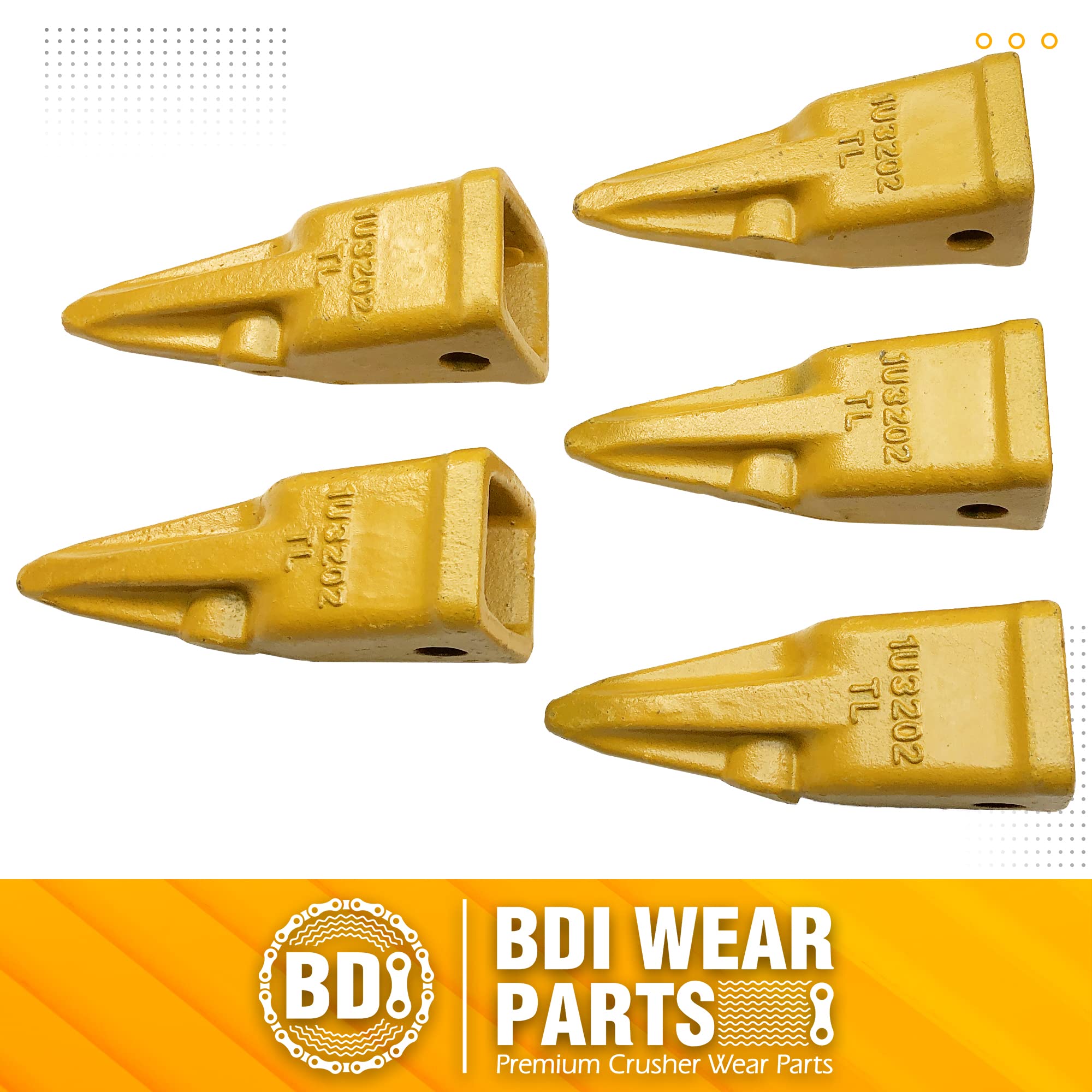ton様 BDI Wear Parts 1U3202TL Hensley Style Bucket Teeth for Excavator