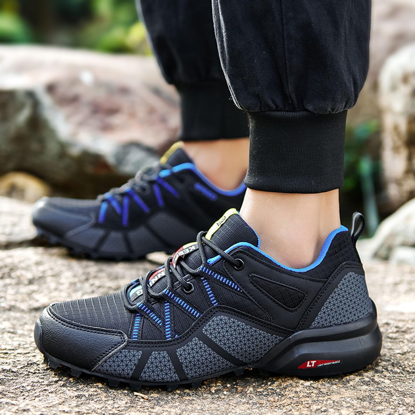 Zapatos de senderismo para hombre y mujer, zapatos ortopédicos para caminar, transpirables, ligeros, cómodos, sin cordones, tenis ortopédicos