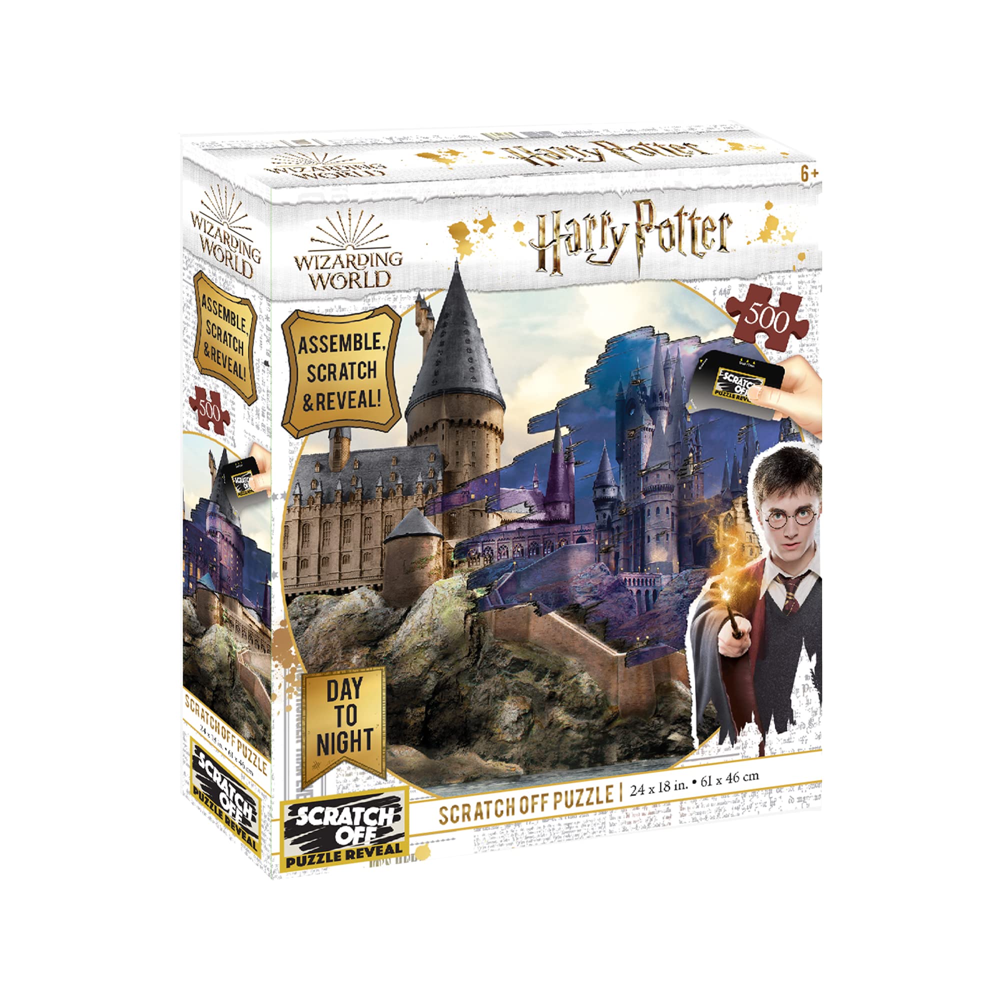 Amazon.com: Harry Potter Hogwarts Day to Night Scratch Off Puzzle