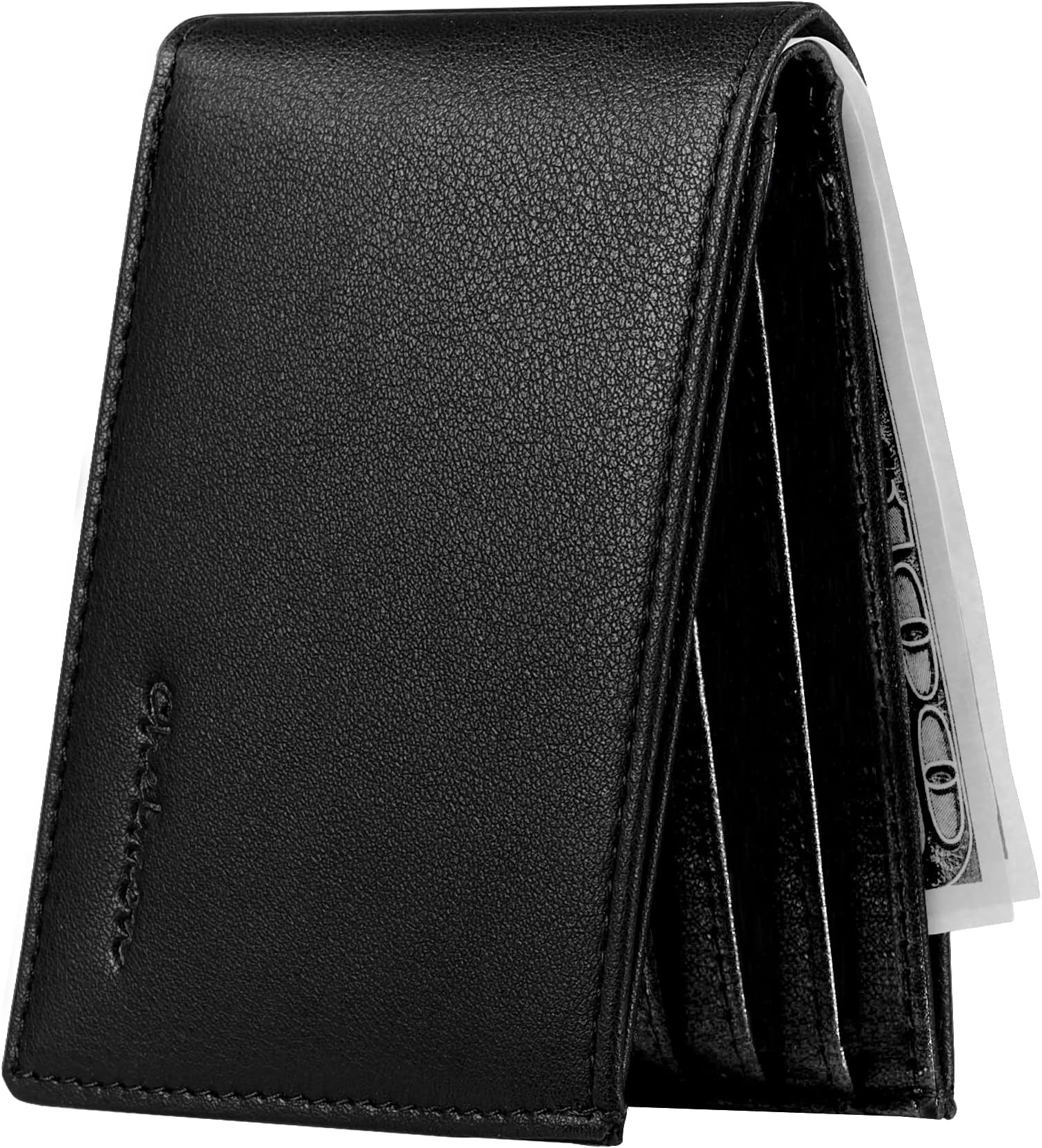 Chelmon Slim Wallet for Men ID Window with RFID Blocking Front Pocket Minimalist Bifold Bussiness Card Holder Gift for Men