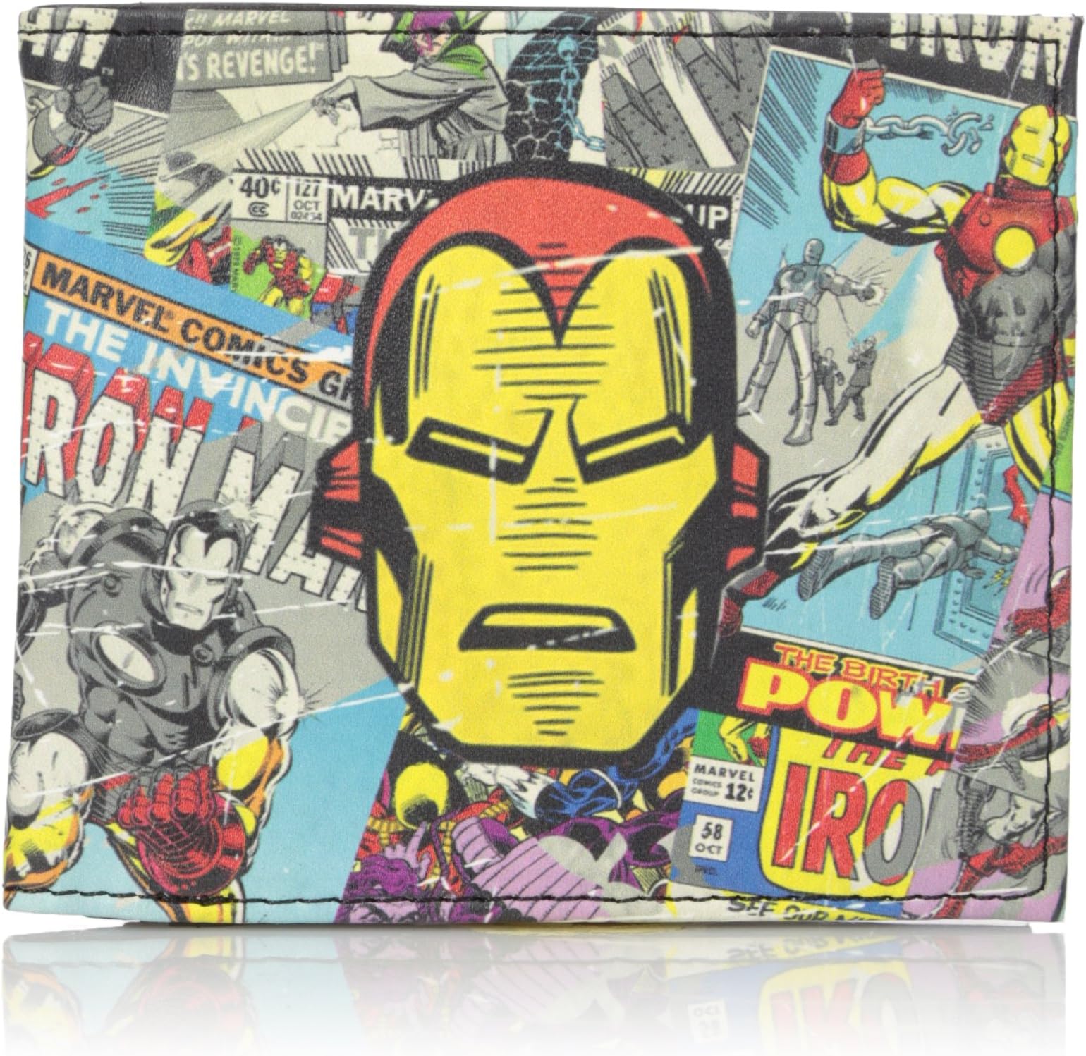 Marvel Men's Slimfold Wallet in Collectible Tin Box, New Iron Man, One Size