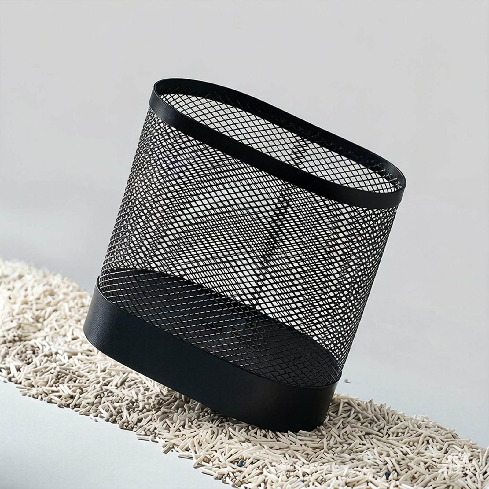 Soportes para arena para gatos, pala de arena de metal con mango antideslizante, pala de arena para gatos con soportes
