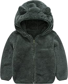 Casacos de inverno para meninos grandes, recém-nascidos, bebês, meninas, meninos, jaqueta, orelhas de urso, capuz, agasalho com zíper, lã quente