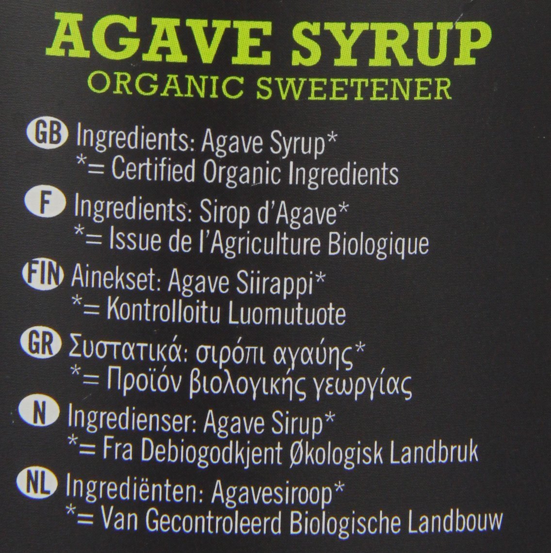(8 szt.) - organiczny syrop świetlny z agawy - skoncentrowany | BIONA