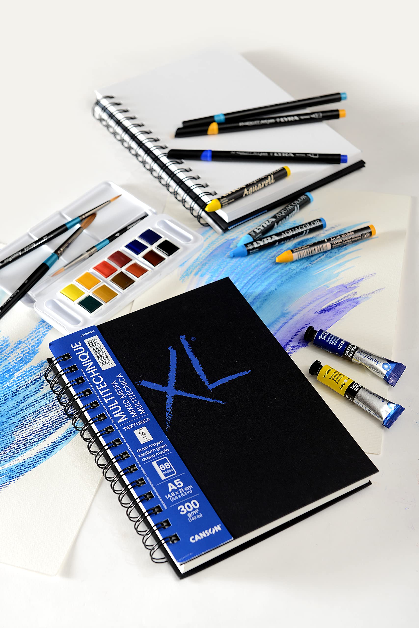 Canson Caderno texturizado XL Mix Media A4 40 folhas 300 g