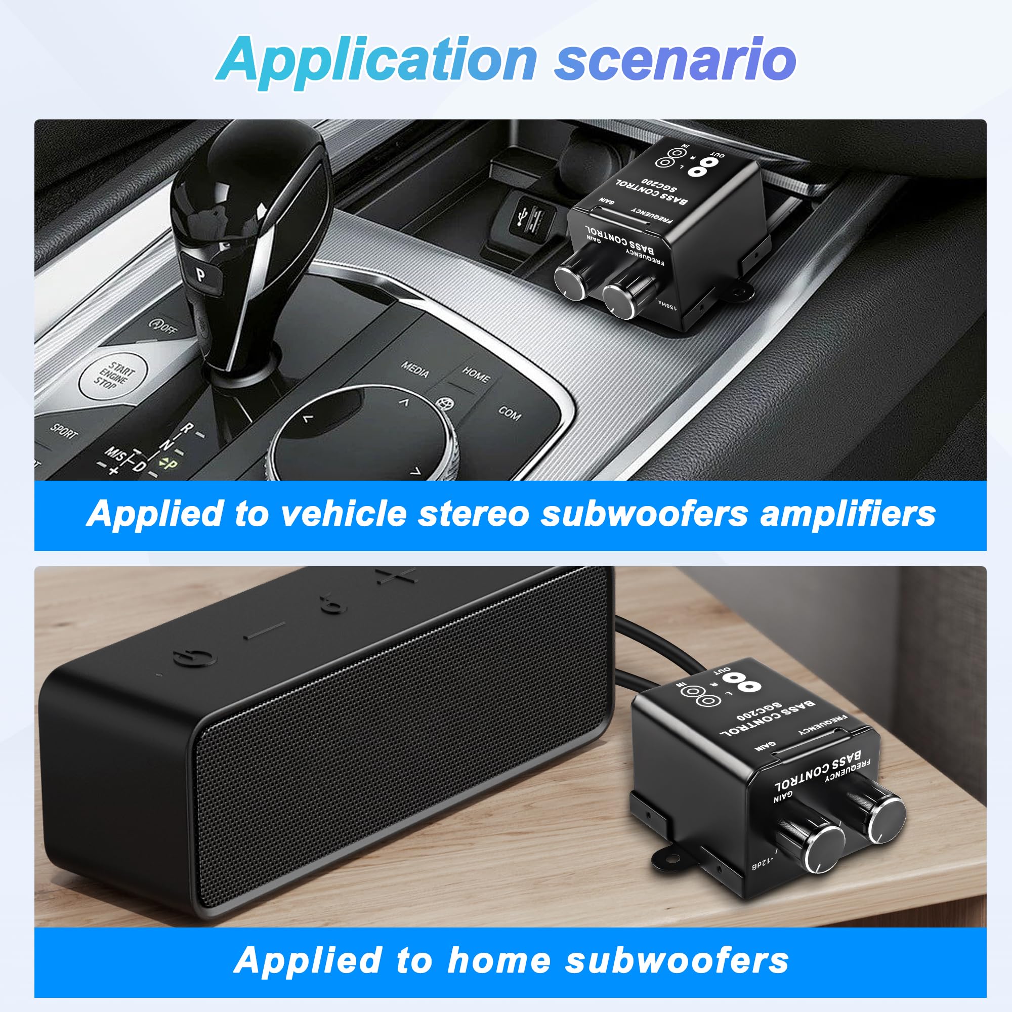 MEIRIYFA Controllo Del Volume Dei Bassi, Universal RCA Bass Amplificatore Controller, Audio Gain Equalizzatore, Pulsante Di Regolazione Della Frequenza Per La Maggior Parte Delle Auto - Foto 14