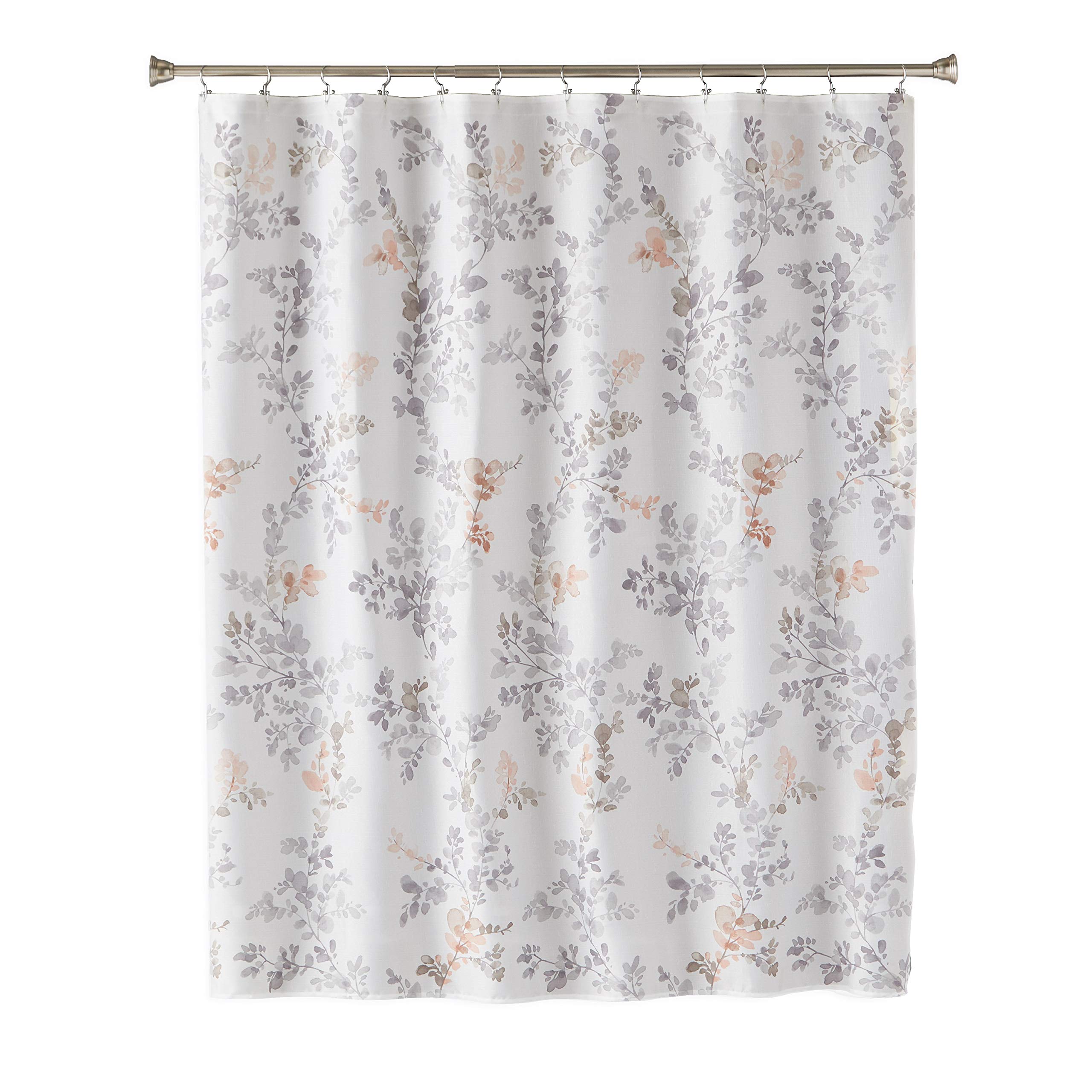 SKL Home by Saturday Knight Ltd. Greenhouse Leaves Fabric Shower Curtain, Multicolored/BLUSH
