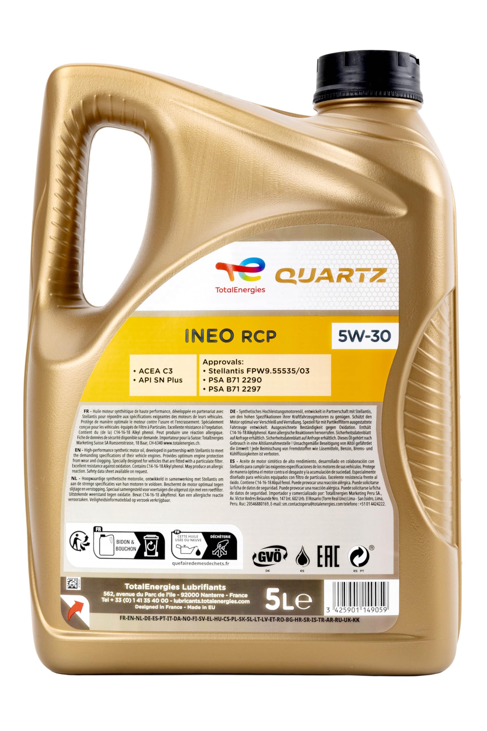 TotalEnergies TOTAL QUARTZ INEO RCP 5W30 5L.