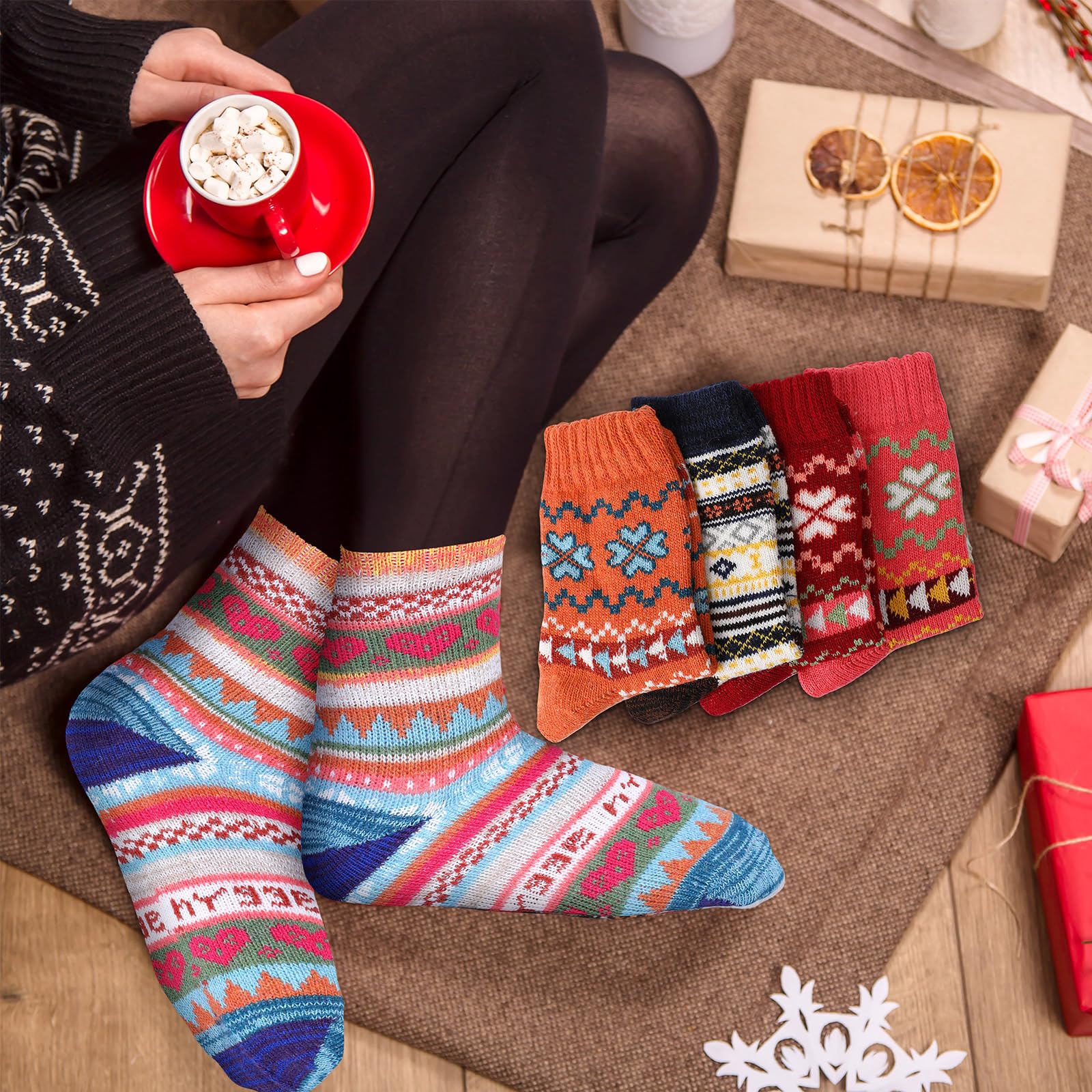 20 pares de calcetines de lana de invierno para mujer para senderismo, calcetines de lana gruesa para mujer, calcetines térmicos de invierno para clima frío