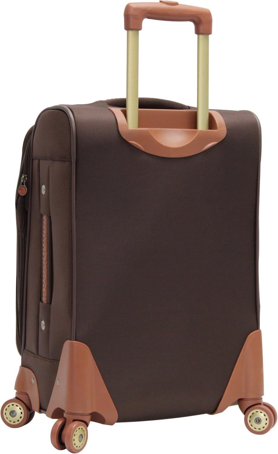 review Caribbean Joe 20 Inch 8 Wheel Spinner Carry-On, Chocolate Brown, One Size
