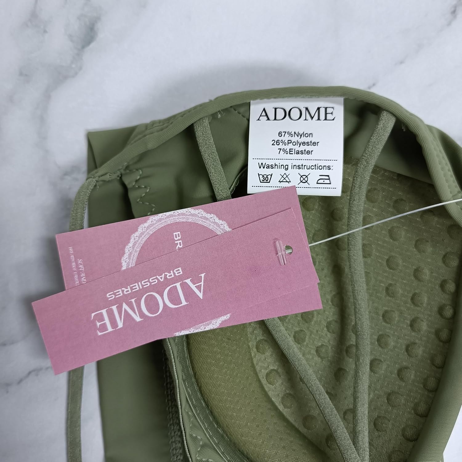 ADOME Soft Bras for Women Seamless Bralette Black