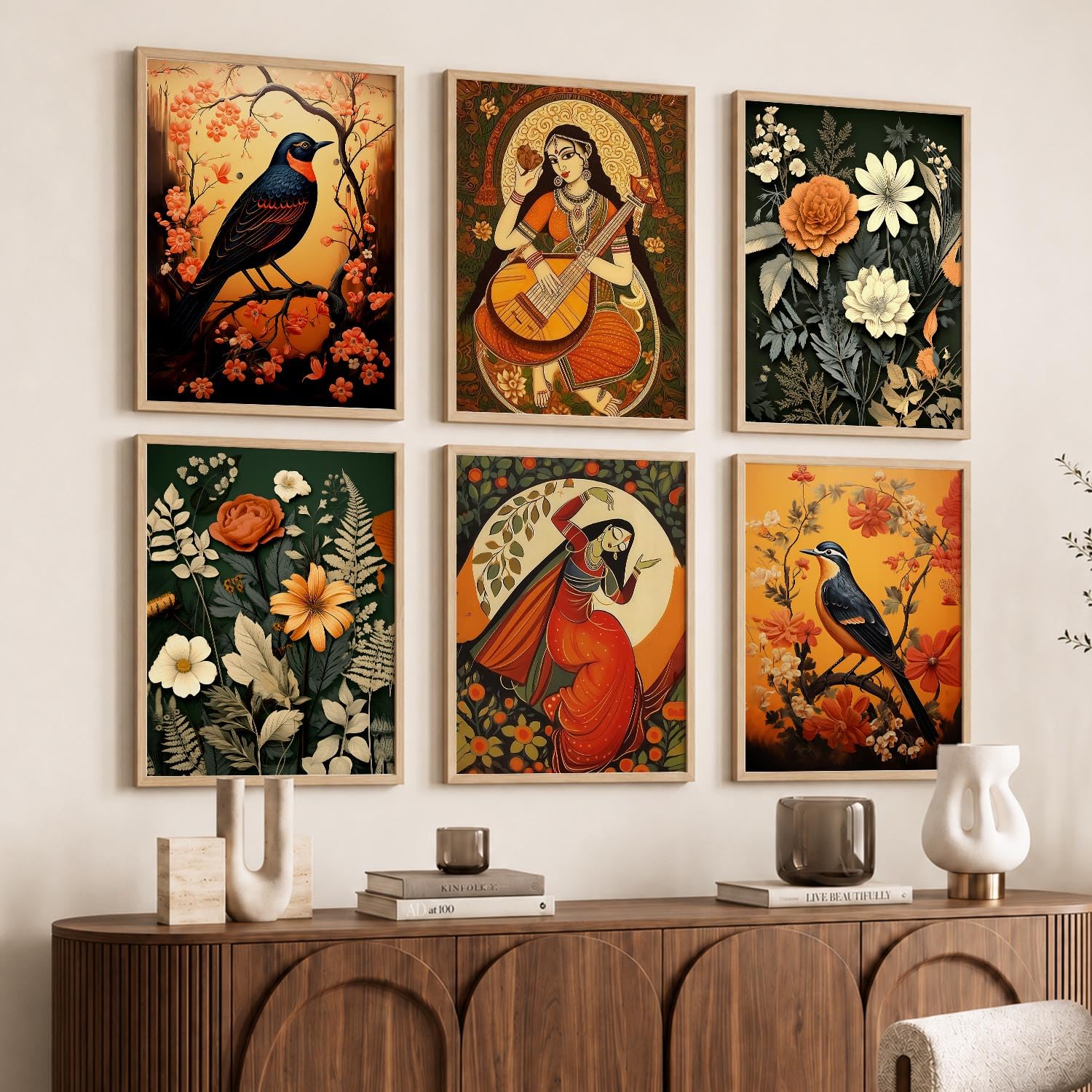 Kotart Madhubani Wall Art - Framed Paintings -31 Kotart Madhubani Wall Art - Framed Paintings -31