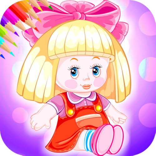 Livro de colorir de boneca