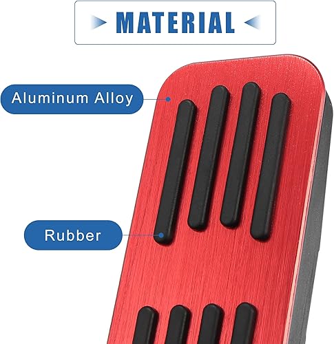 Miniatura 6 de X AUTOHAUX Antideslizante aleación de aluminio coche interior pedal pastillas acelerador pedal freno de gas Kit de cubierta de reemplazo para Mazda