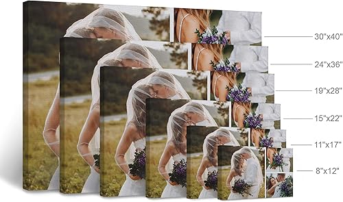 Miniatura 4 de Smile Art Design Lienzo personalizado con tus fotos, fotos personalizadas, 3 imágenes, collage de imágenes, impresiones fotográficas personalizadas,