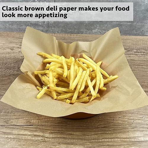 Miniatura 2 de CAMKYDE Hojas de papel Deli de 12 x 12 pulgadas, 300 unidades, papel de regalo para sándwich a prueba de grasa