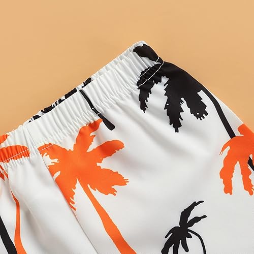 Miniatura 5 de Rtnnsbbfcm Ropa de verano para bebé niño, sin mangas, chaleco con estampado de letras, pantalones cortos de dinosaurio de palma, 2 piezas, traje