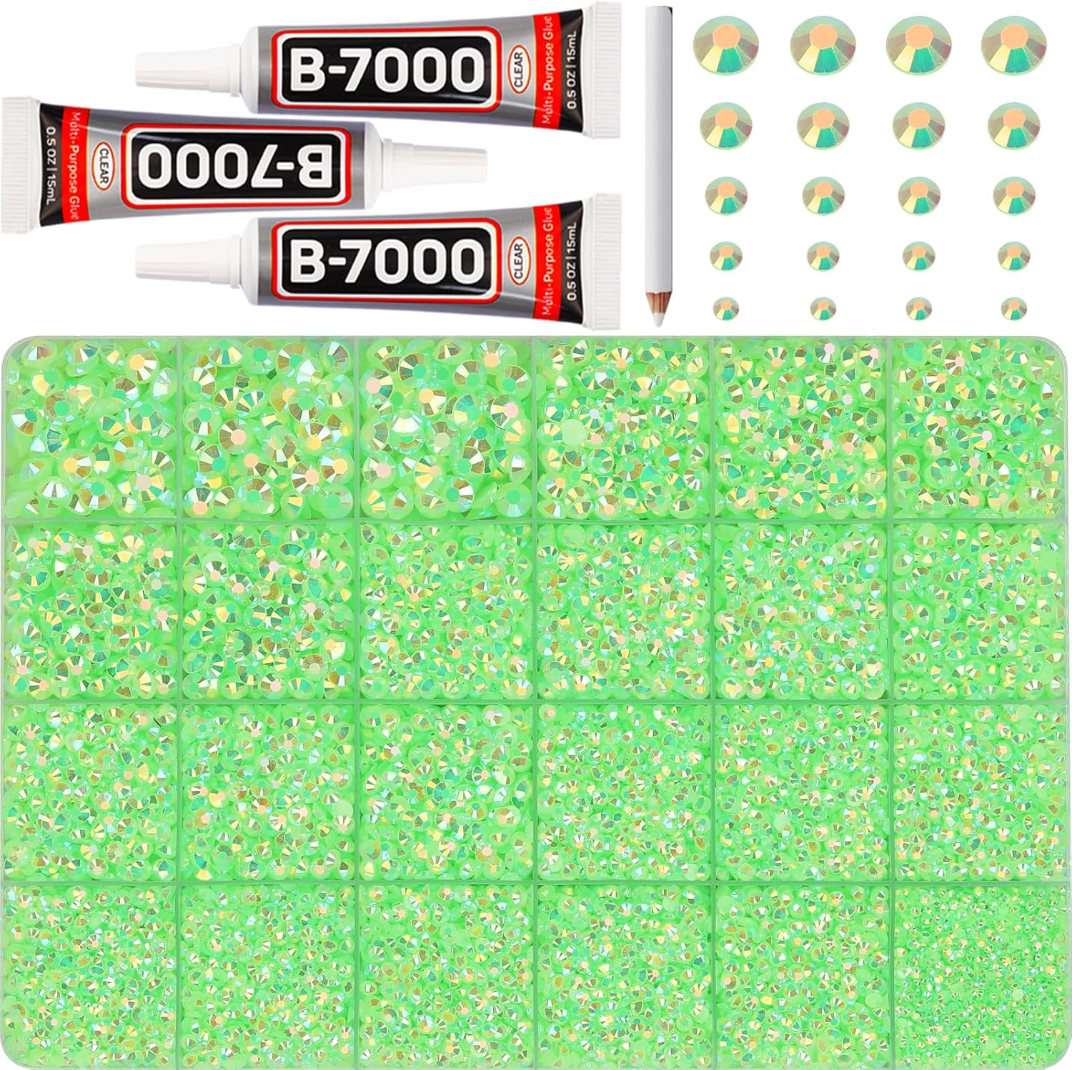 35000Pcs Light Gold Rhinestones Gems for Bedazzling, Bedazzler Kit Jewels