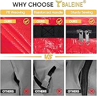 Vista 6 de BALEINE Contenedor de almacenamiento de corona, paquete de 2 bolsas de almacenamiento de corona de Navidad con material de polietileno resistente a