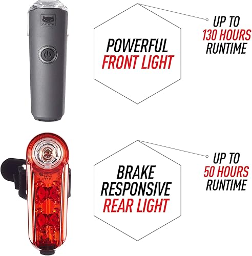 Miniatura 2 de CATEYE, SYNC - Luces LED recargables de alta potencia, faros, luz trasera o kit combinado