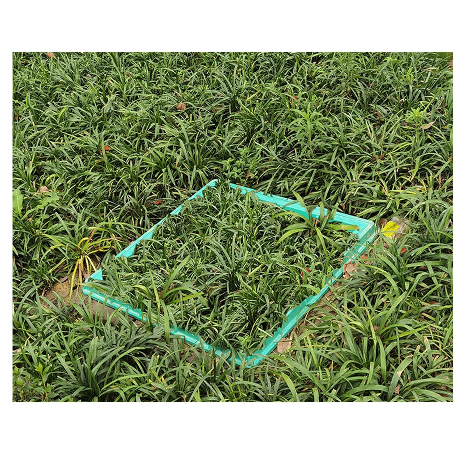 Gbrsxyip Decorative Septic Tank Lid Covers Embedded Manhole Cover & Frame Portable Outdoor Lawn Sewage Inspection Lids For Yard Driveway Pavement (15.7"X15.7")
