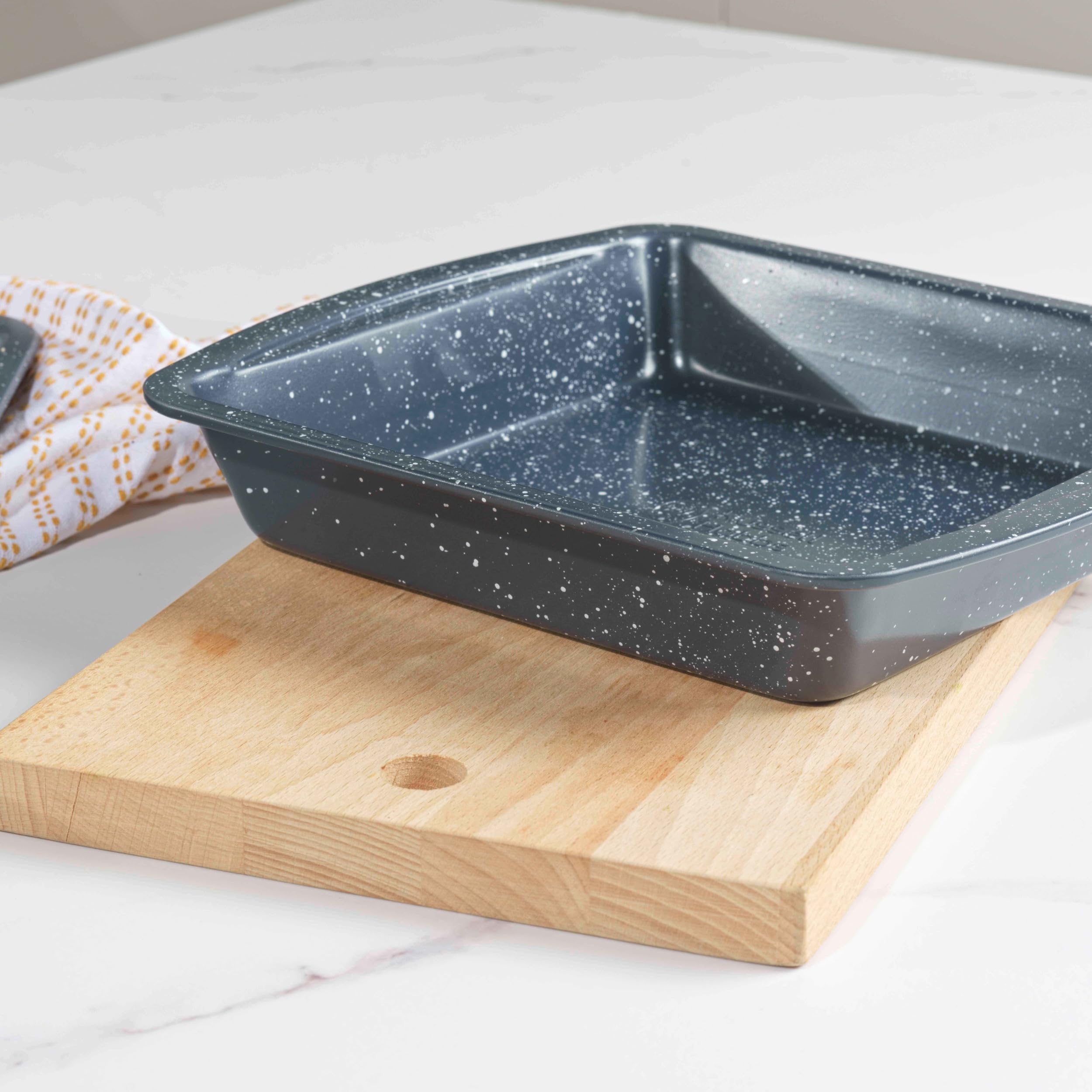 Image secondaire de Plat à Four Carré Russell Hobbs 26 cm en Acier au Carbone - Marbre Bleu Antiadhésif