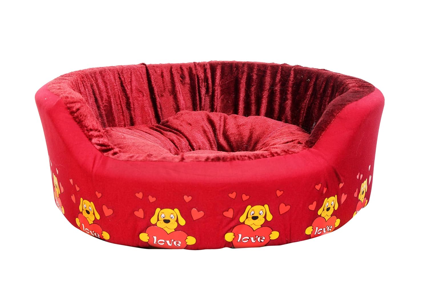 Furry Angels Super Soft Fur Reversible Round Bed for Dogs and Cat