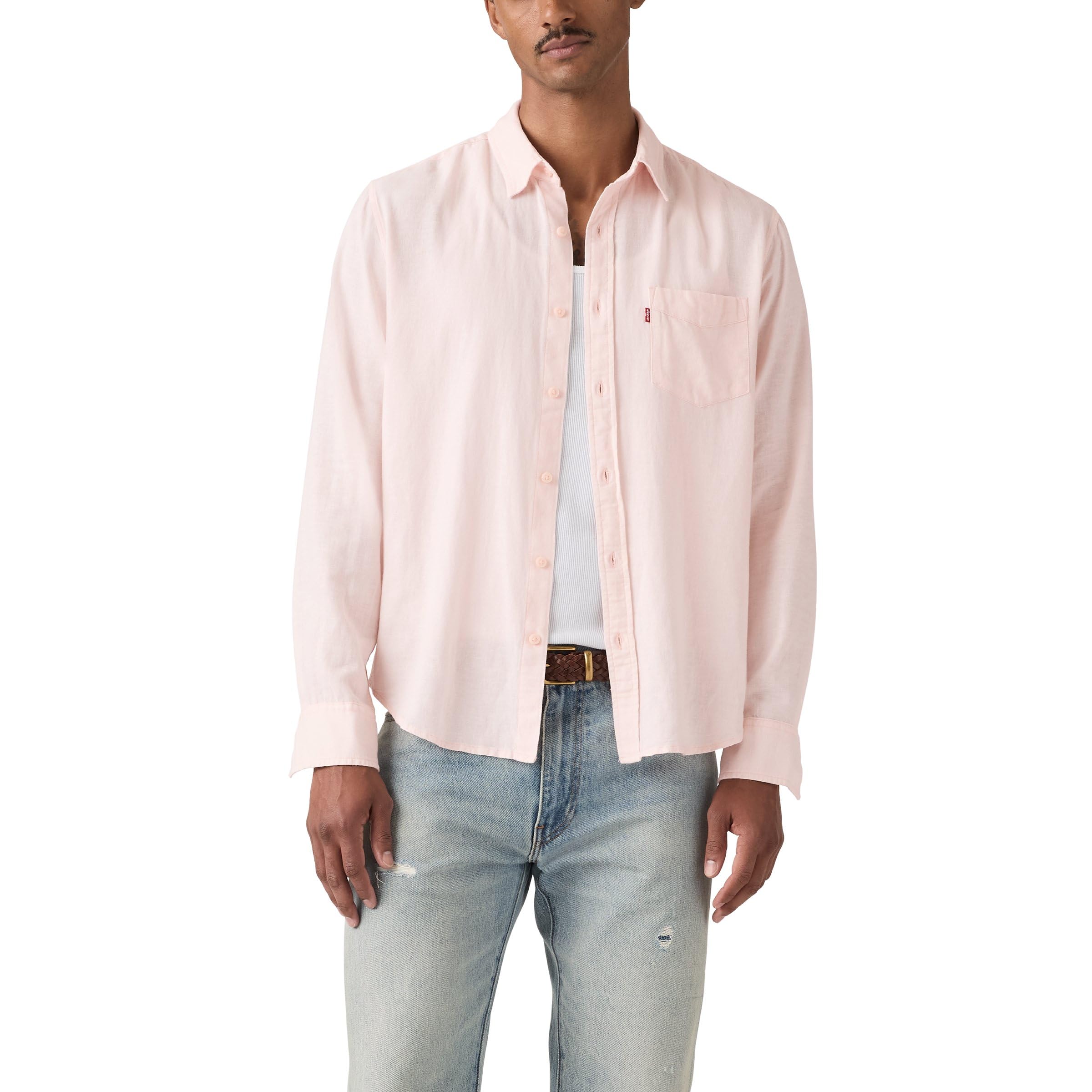 Levi's Herren Sunset 1 Pocket Standard Hemd mit Button-Down-Kragen, Crystal Pink, XL