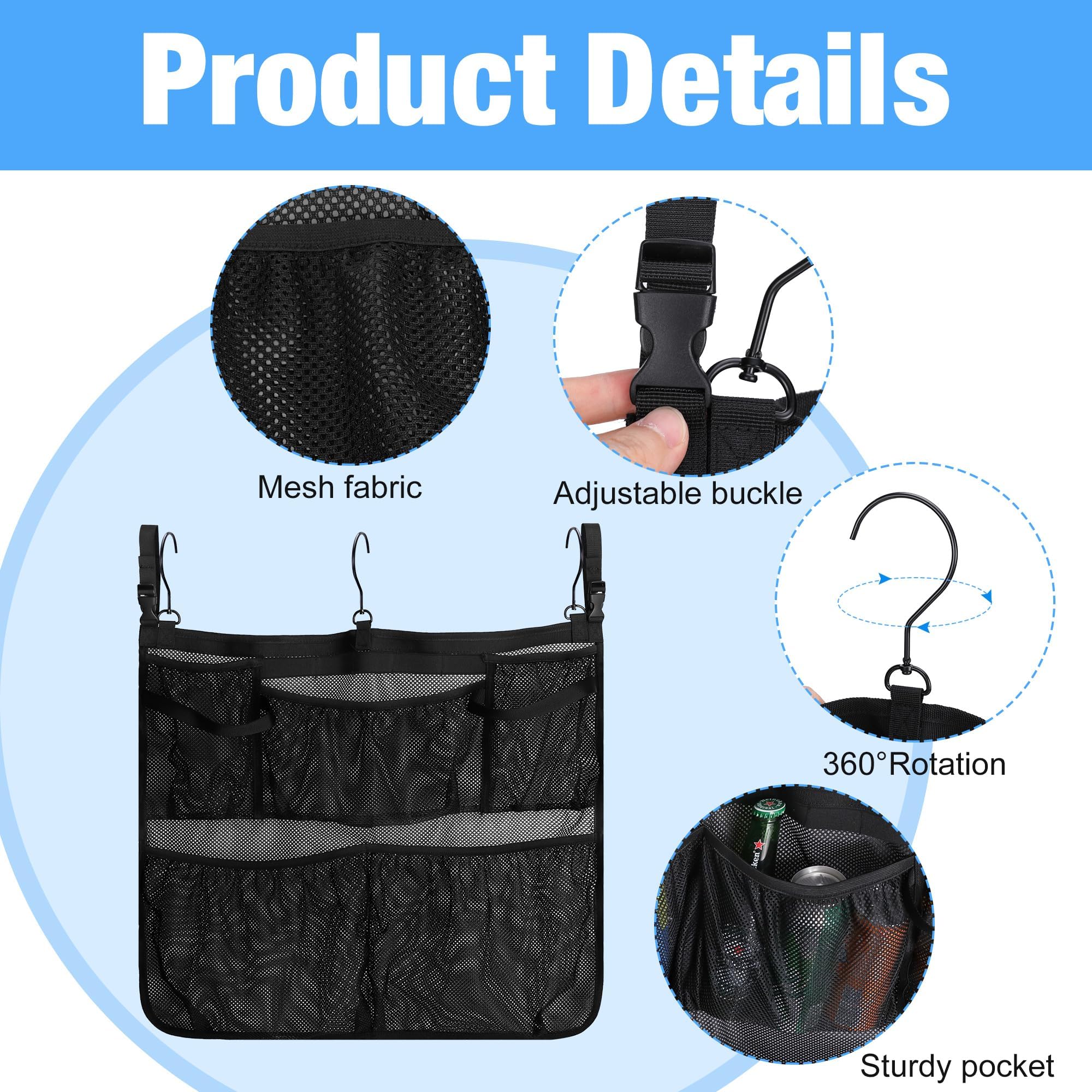 Pool Aufbewahrungstasche, Pool Aufbewahrungskorb, Pool Aufbewahrungsbox, Schwarz Schwimmbad Netztasche mit Haken, Pool Zubehör für Aufstellpool, Badezimmer