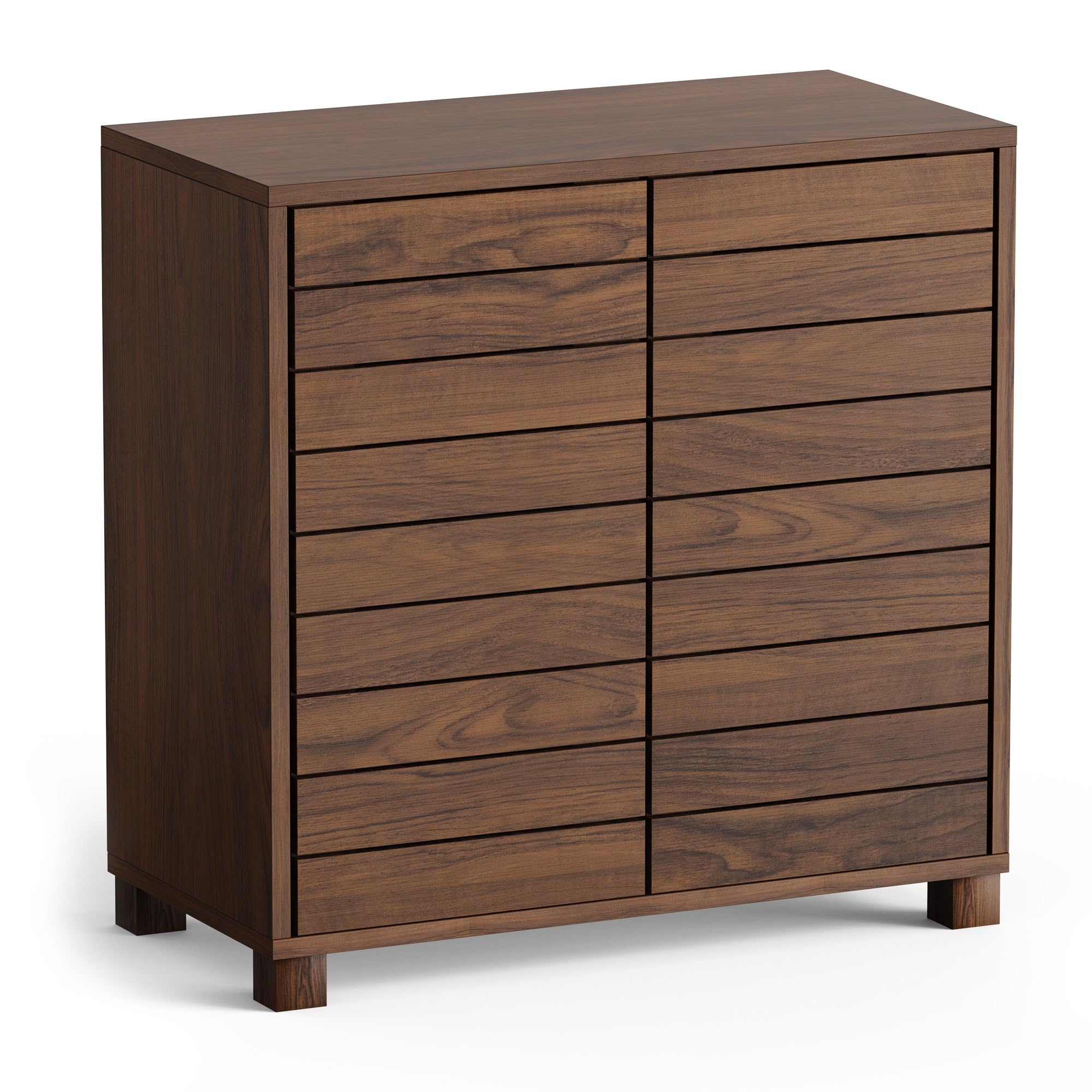 VonHaus Bathroom Storage Cabinet, Dark Wood Effect Floor Unit, Chester
