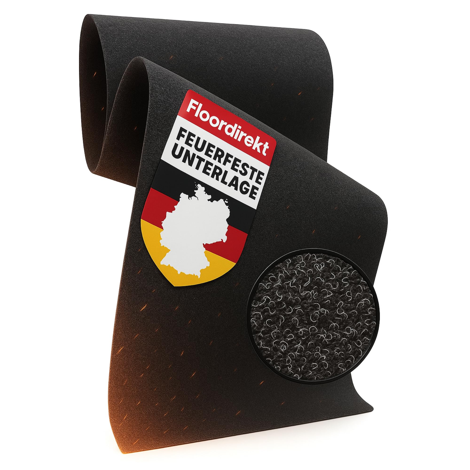Floordirekt Dalton Fireproof Mat 100 x 100 cm - Heat Protection Mat up to 1000 °C - Soldering Mat as Fireproof Mat for Safe Fire Protection - Fire Protection Mat as Ideal Fire Protection Mat