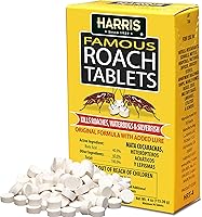 Vista 1 de Tabletas para cucarachas Harris, polvo mata cucarachas de ácido bórico con señuelo para insectos (4 oz, 96 tabletas)