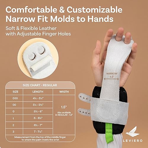 Miniatura 4 de Gymnastics Grips Set Narrow Squeeze, Grips for Gymnastics Girls, Dowel Grips with Soft Leather, Double Buckle Wrist Closure, and Adjustable Finger