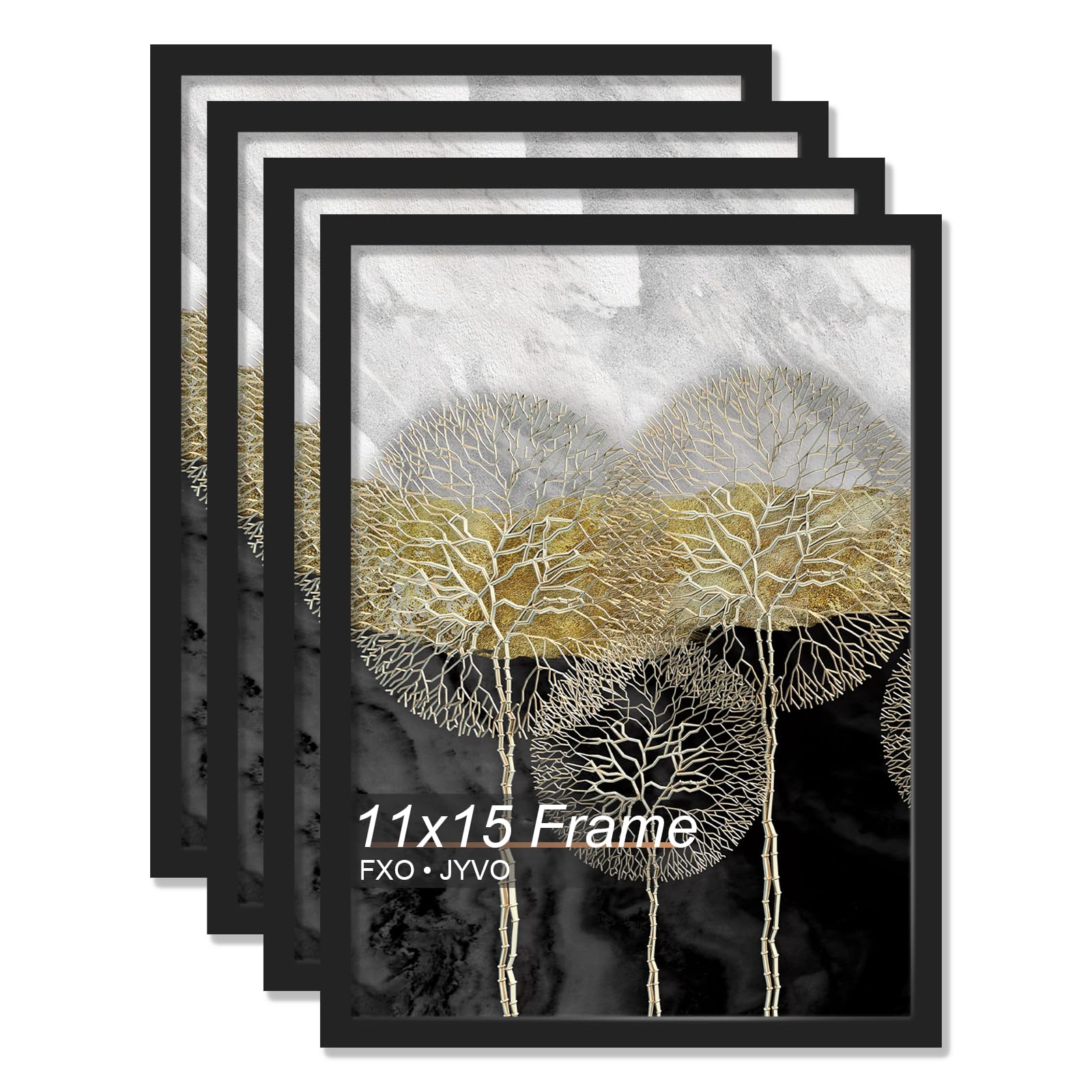 Cadres photo noirs légers très transparents 28x38 cm pack de 4