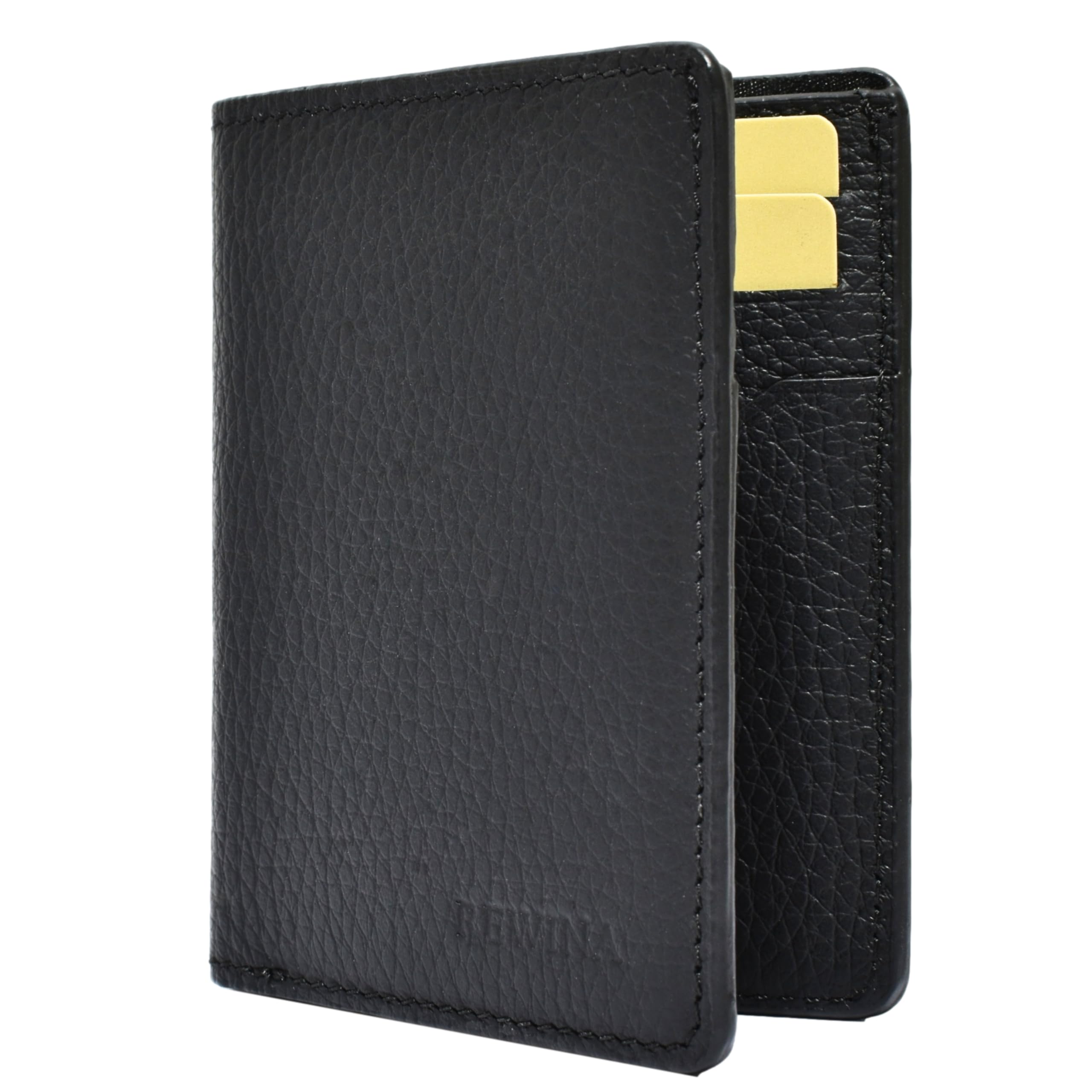 REWINA Card Wallet-Genuine Leather Bifold Wallets-Credit Card Holder for Men- RFID Blocking-Slim Minimalist Front Pocket-Thin & Stylish-Best