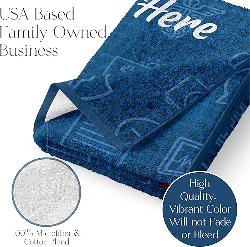 Miniatura 2 de Toalla de playa personalizada para enfermeras y médicos para adultos con corazón y nombre personalizado para mujeres u hombres, algodón suave y