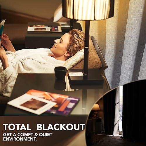 Miniatura 4 de Deconovo Total - Cortinas opacas de lino sintético para oscurecer la habitación con aislamiento térmico que reduce el ruido, cortinas efcientes, 2