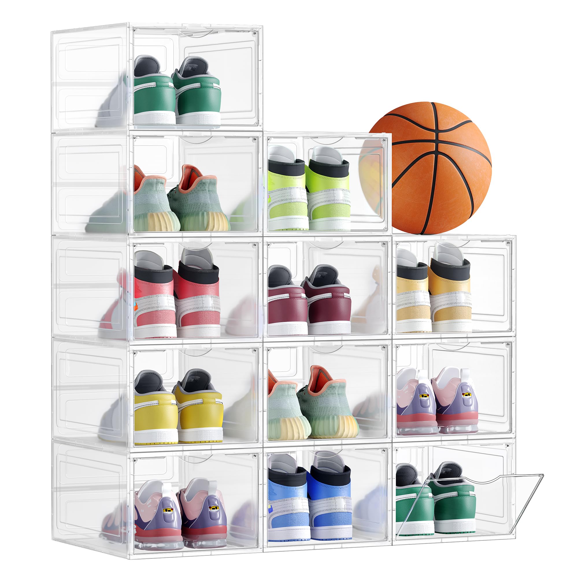 Amazon.com: SONGMICS Shoe Boxes, Clear Shoe Organizers, Set of 12