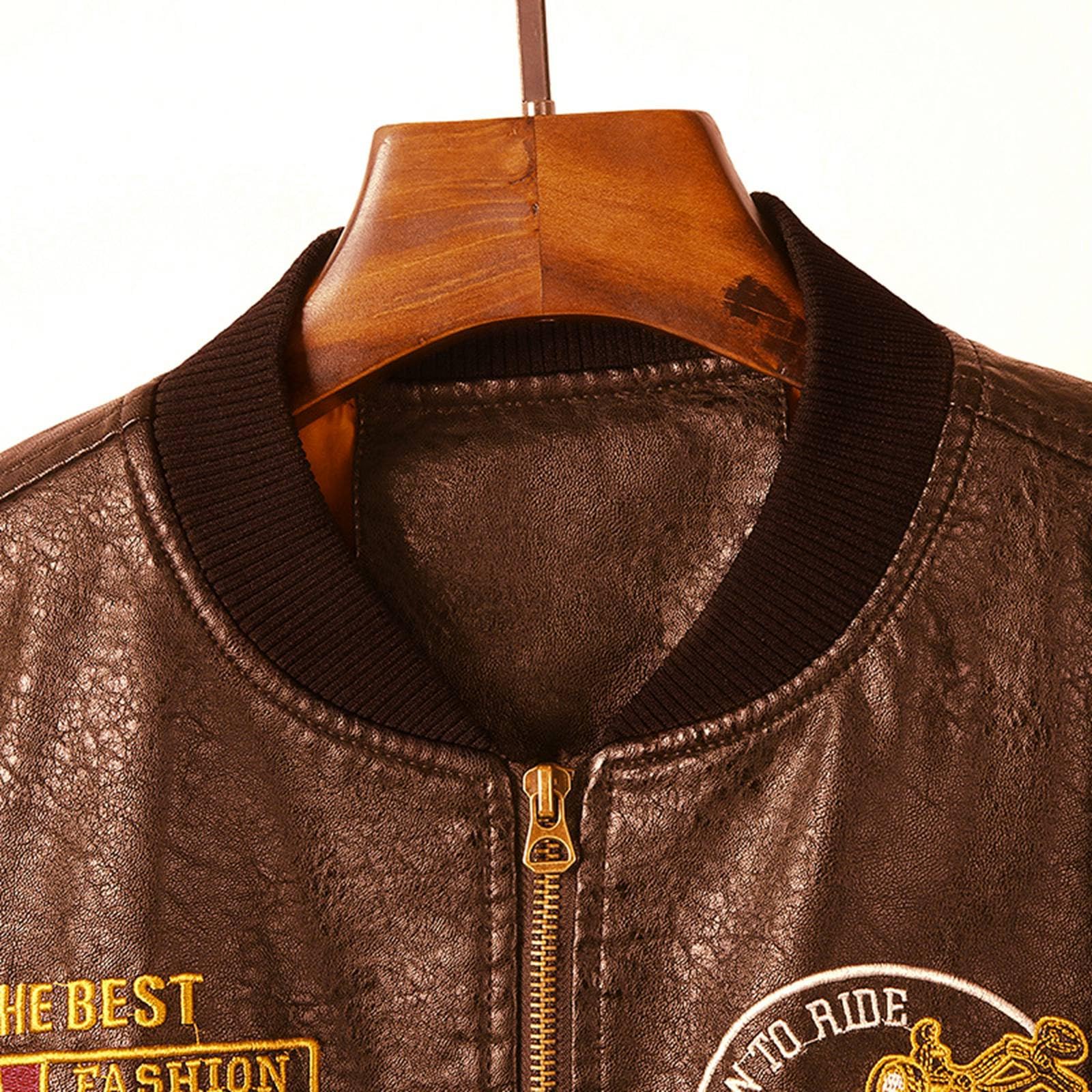 Generisch Chaqueta de cuero para hombre, chaqueta de piel, chaqueta de piel sintética, chaqueta de motociclista, chaqueta de piel sintética, chaqueta de motorista, chaqueta de piel sintética, chaqueta