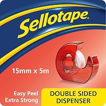 Sellotape SE4275 Double Sided Tape/Dispenser - 15 mm x 5 m