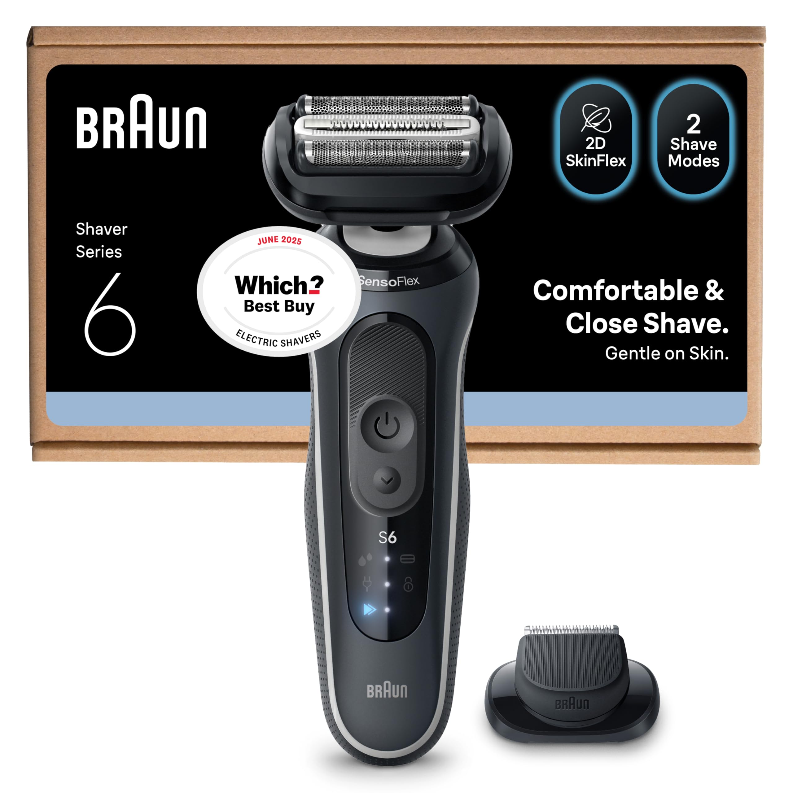 Braun Electric Shaver Series 6 with Precision Trimmer