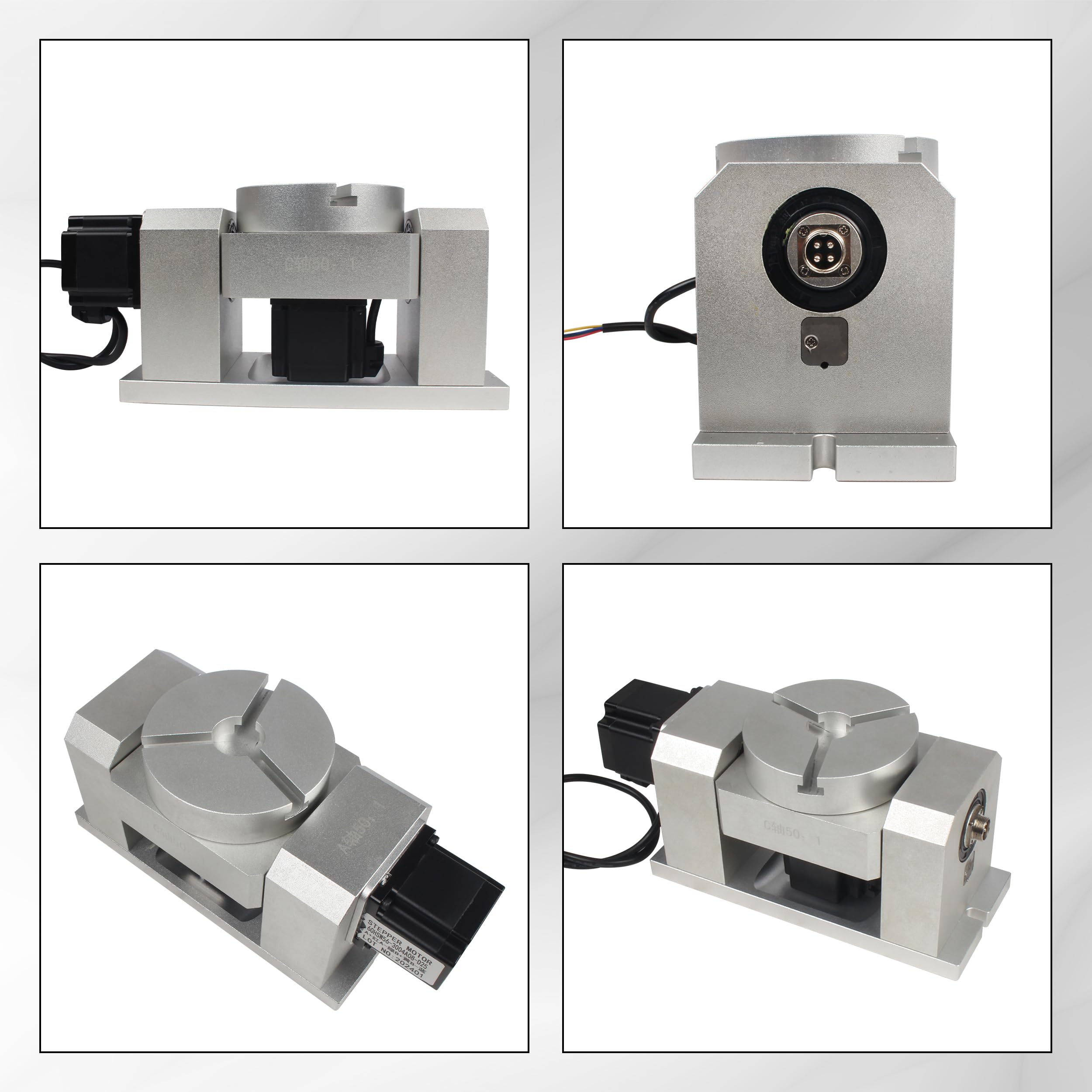 CNCTOPBAOS CNC 5th Axis Rotary Table,Indexing Rotational A Axis Linkage Rotation C Axis Dividing Head,Waterproof Nema23 Motor,No Backlash Harmonic Reducer Gearbox 50:1 for Engraving Milling Machine