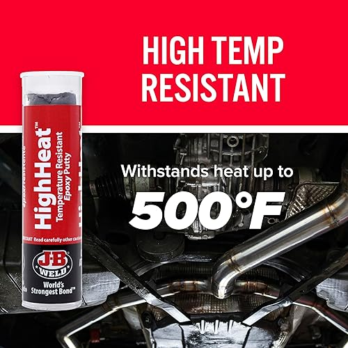 Miniatura 2 de J-B Weld 8297 HighHeat - Barra de masilla epoxi de 550 grados 2 onzas