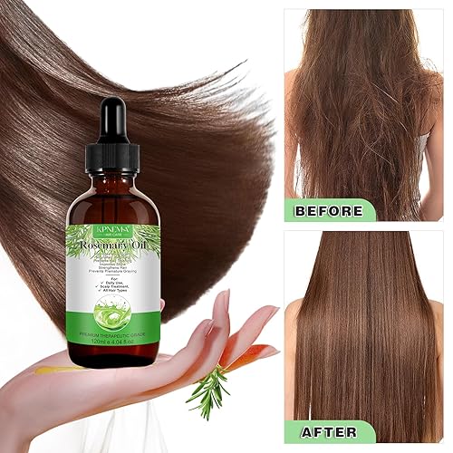 Miniatura 6 de Aceite de romero para el crecimiento del cabello, aceite esencial de romero multiusos de 4.04 onzas líquidas para el crecimiento del cabello, nutre