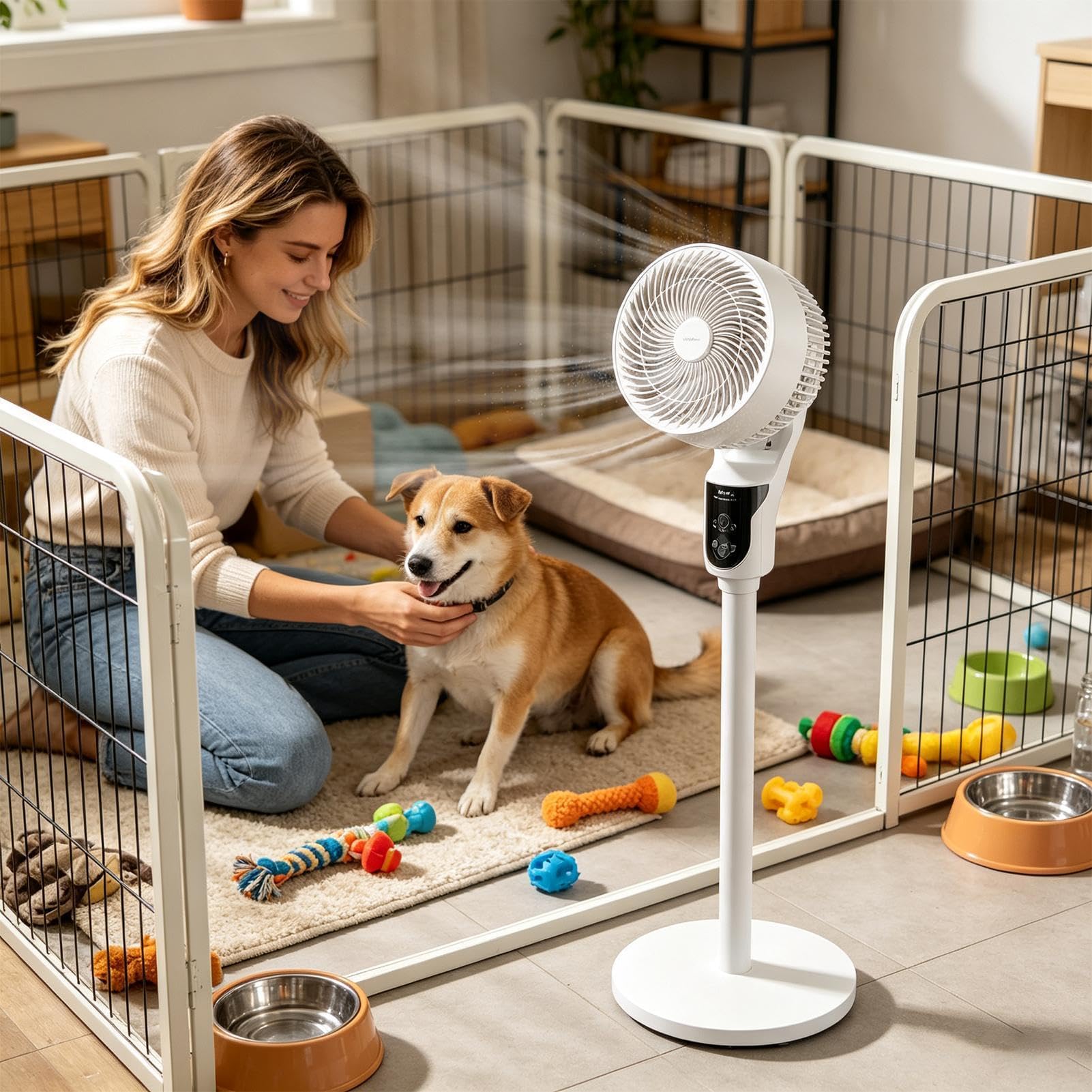 Ventilador De Torre Para Habitación: Ventilador De Viento De Altura Ajustab | Columna Telescópica De Altura Ajustable, Controlador De Rango De Control Remoto Inalámbrico Con Funcionamiento De Motor De Ba